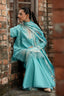 3 Piece Unstitched Cyan Embroidered Linen - (Vol-113/01)D6 - SAFANOOOR