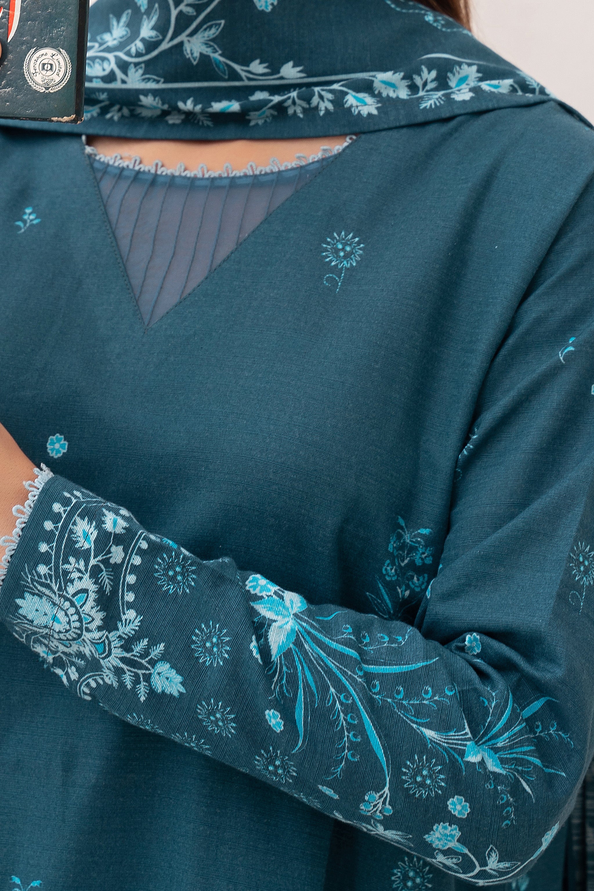 3 Piece Unstitched Dark Blue Premium Khaddar - (Vol-116/12)D4 - SAFANOOOR