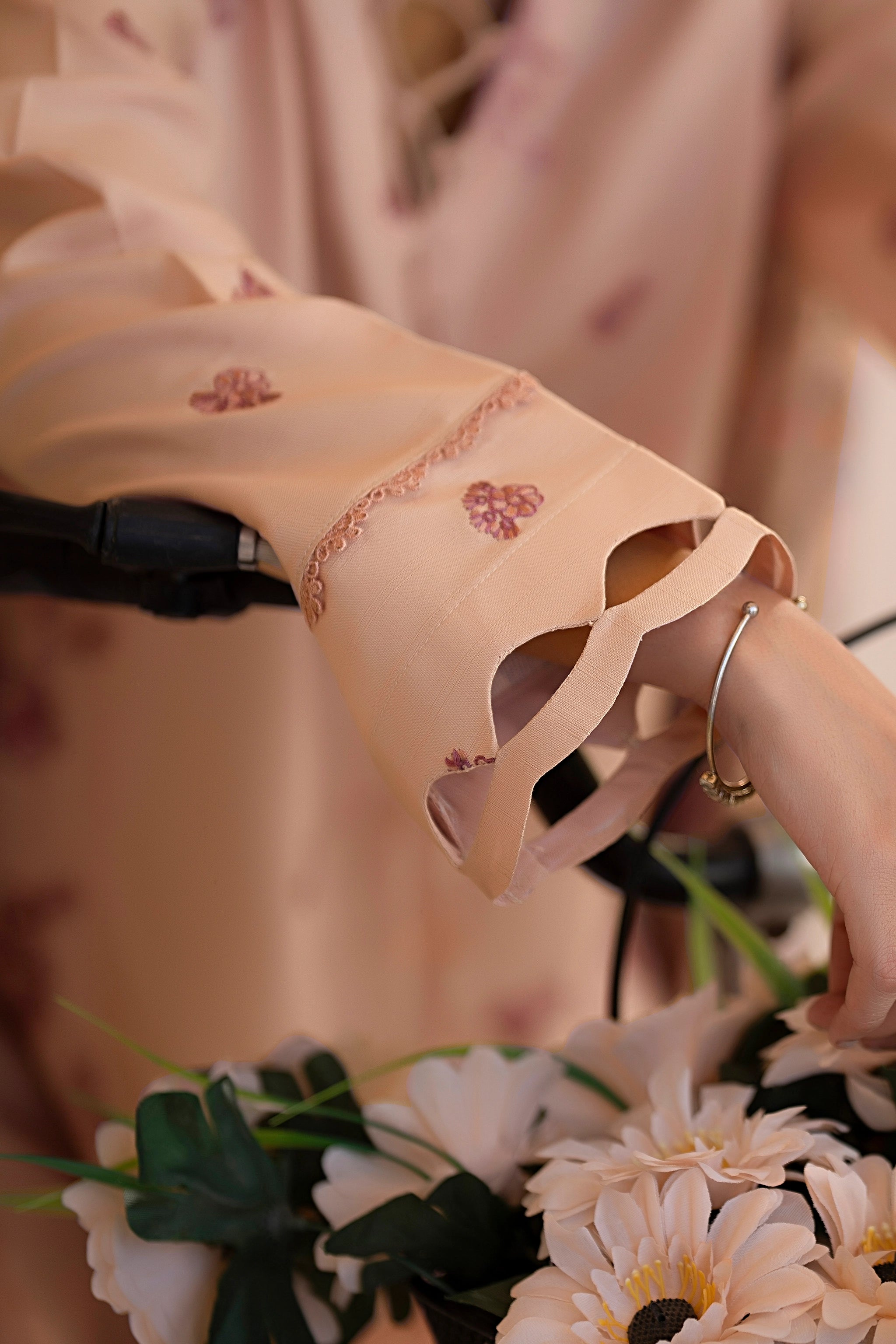 3 Piece Unstitched Desert Sand Premium Embroidered Lawn - Safa Noor