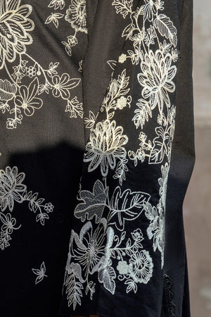 3 Piece Unstitched Dye Warm Naps Black Suit