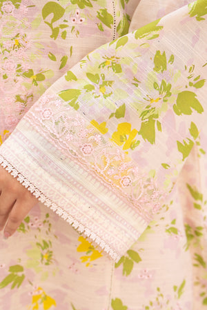 3 Piece Unstitched Embroidered Antique white Khaddar