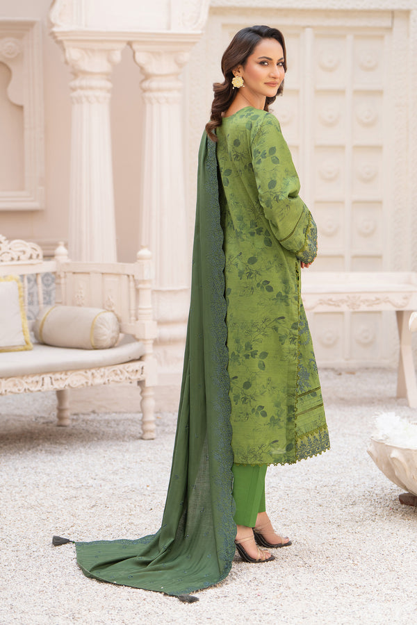 3 Piece Unstitched Embroidered Camo Khaddar