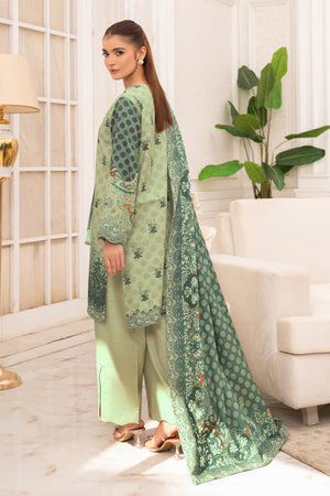 3 Piece Unstitched Green Premium Khaddar - (Vol-116/12)D10 - SAFANOOOR