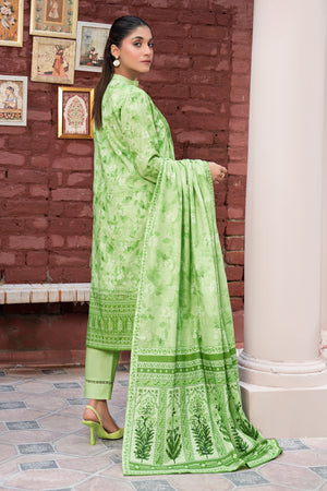 3 Piece Unstitched Green Printed Khaddar - (Vol-111/11)D5 - SAFANOOOR