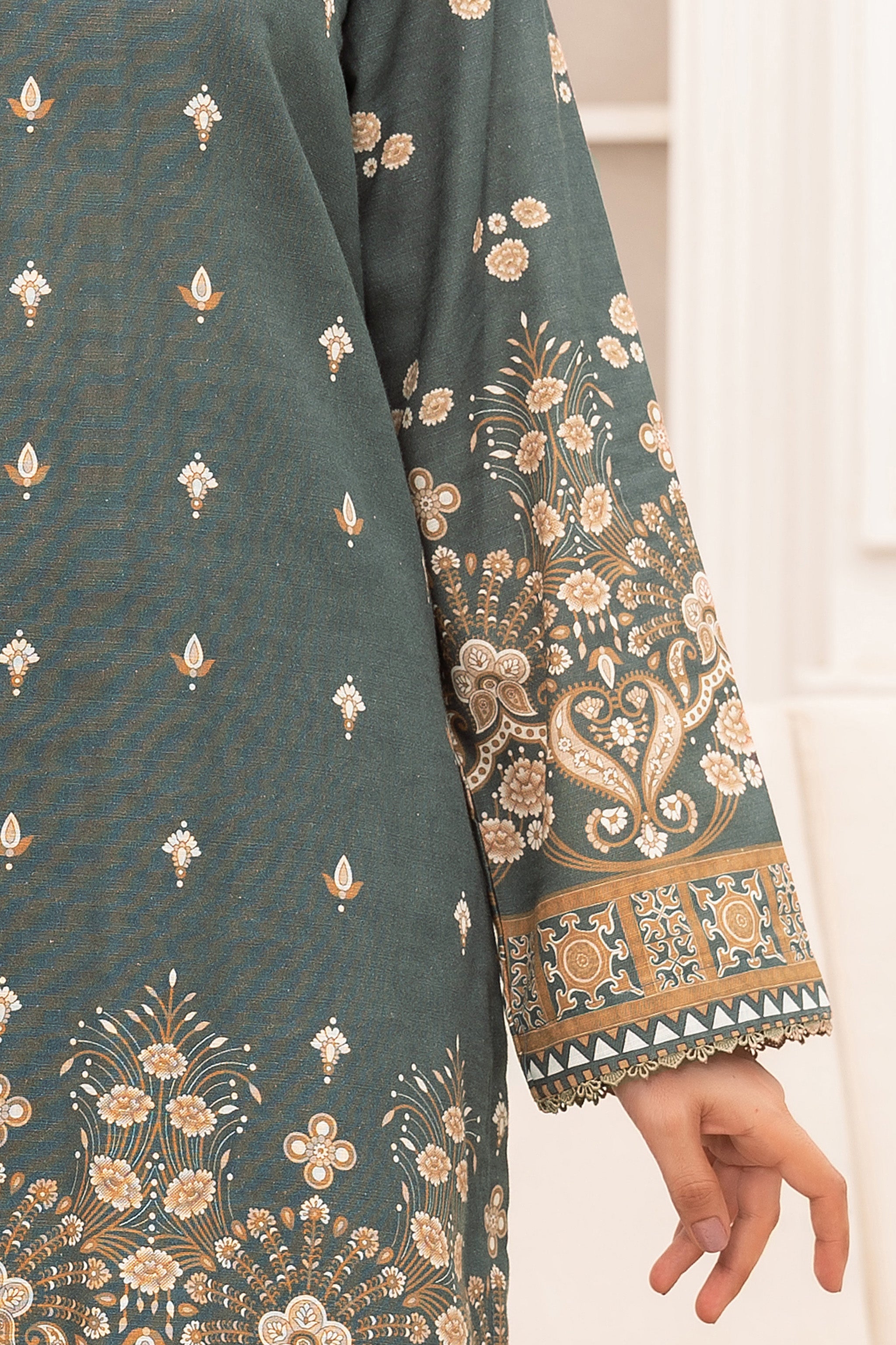 3 Piece Unstitched Grey Premium Khaddar - (Vol-116/12)D9 - SAFANOOOR