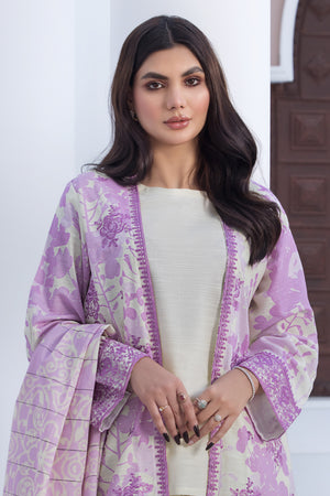 3 Piece Unstitched Lavender Embroidered Khaddar - (Vol-115/08)D6 - SAFANOOOR