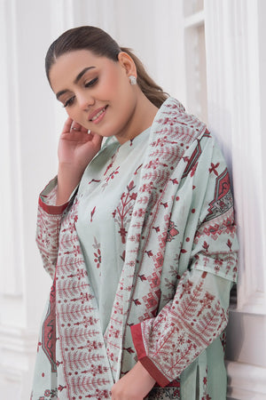 3 Piece Unstitched Lavender Gray Premium Printed Lawn Suit by Safa Noor Nigaah Collection Summer 2026