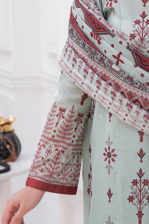 3 Piece Unstitched Lavender Gray Premium Printed Lawn Suit by Safa Noor Nigaah Collection Summer 2026