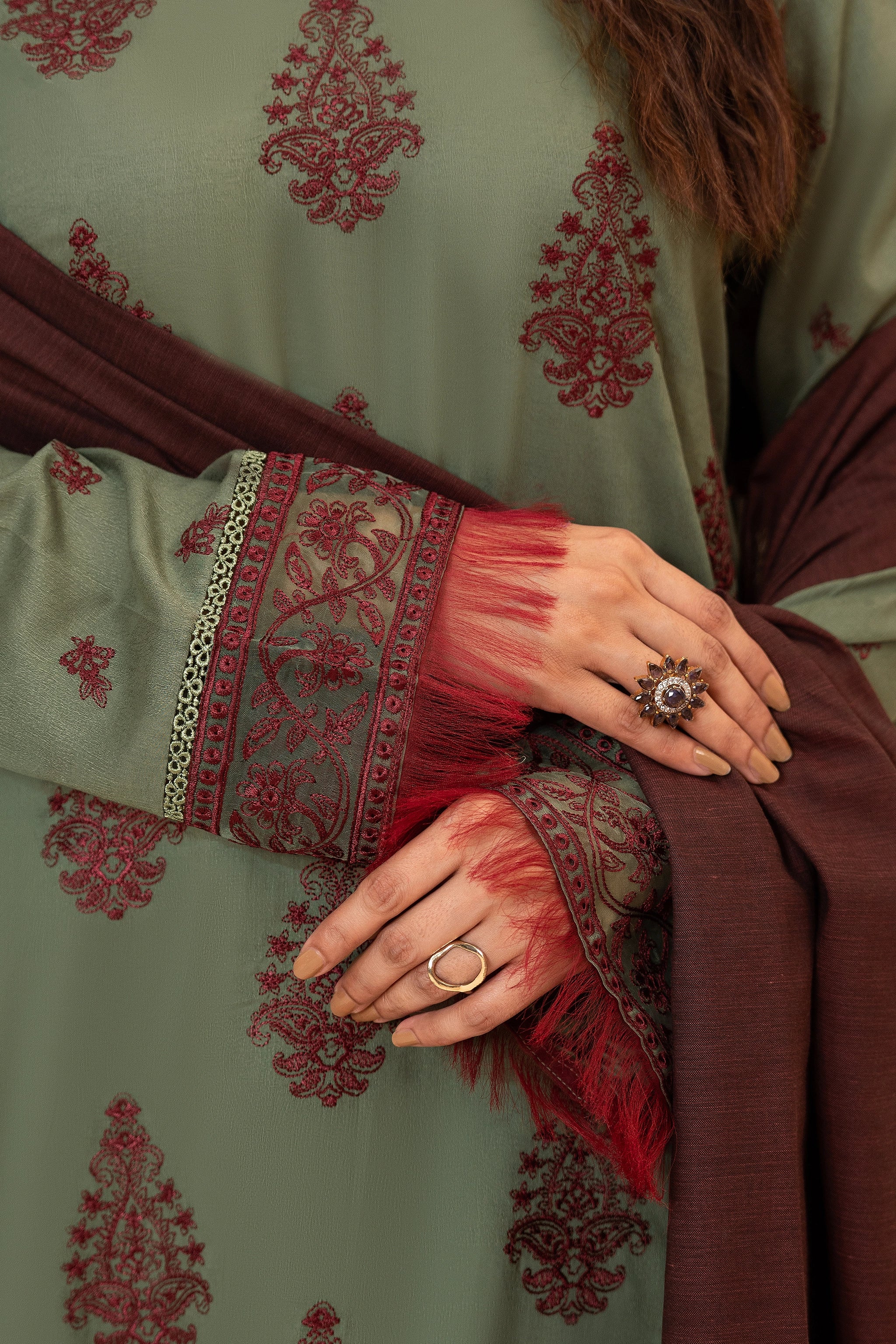 3 Piece Unstitched Light Grey Premium Embroidered Self Jacquard Lawn Suit By Safa Noor Summer 26 Nazneen Collection