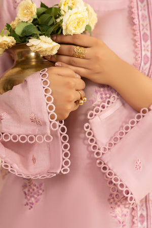 3 Piece Unstitched Light Pink Premium Embroidered Jacquard Lawn Suit By Safa Noor Summer 2026 Dahlia Collection