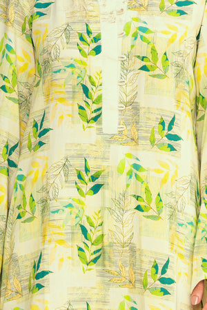 3 Piece Unstitched Lime Green Printed Linen - (Vol-114/08)D7 - SAFANOOOR