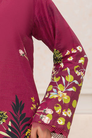 3 Piece Unstitched Maroon Premium Khaddar - (Vol-116/12)D6 - SAFANOOOR