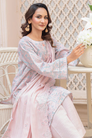 3 Piece Unstitched Olive Premium Iron Khaddar