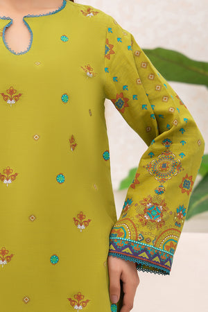 3 Piece Unstitched Olive Premium Khaddar - (Vol-116/12)D2 - SAFANOOOR