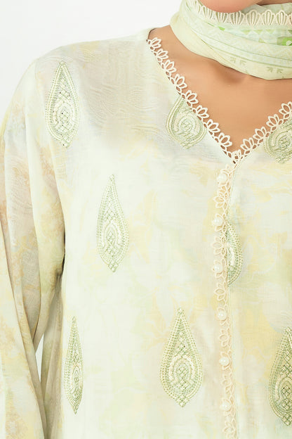 3 Piece Unstitched Panache Embroidered Lawn - (Vol-105/06)3P-S-25-D10 - SAFANOOR