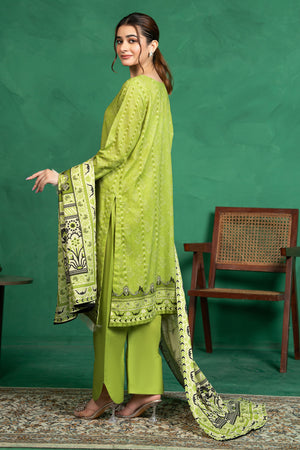 3 Piece Unstitched Parrot Green Cotton - (Vol-110/13)D12 - SAFANOOOR