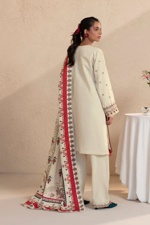 3 Piece Unstitched Pearl Premium Embroidered Lawn - Safa Noor