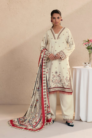 3 Piece Unstitched Pearl Premium Embroidered Lawn - Safa Noor