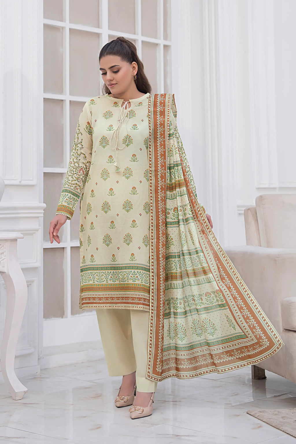 3 Piece Unstitched Pearl Premium Printed Lawn Suit by Safa Noor Nigaah Collection Summer 2026