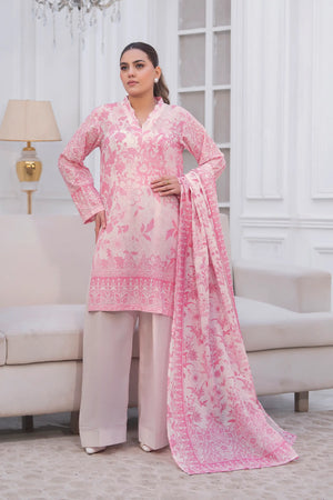 3 Piece Unstitched Pink Pearl Premium Printed Lawn Suit by Safa Noor Nigaah Collection Summer 2026