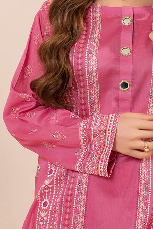 3 Piece Unstitched Pink Printed Lawn - (Vol-100/20)3P-S-25-D8 - SAFANOOR