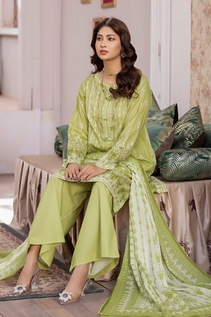 3 Piece Unstitched Pistachio Printed Lawn - (Vol-87/21)3P-S-25-D7 - SafaNoor