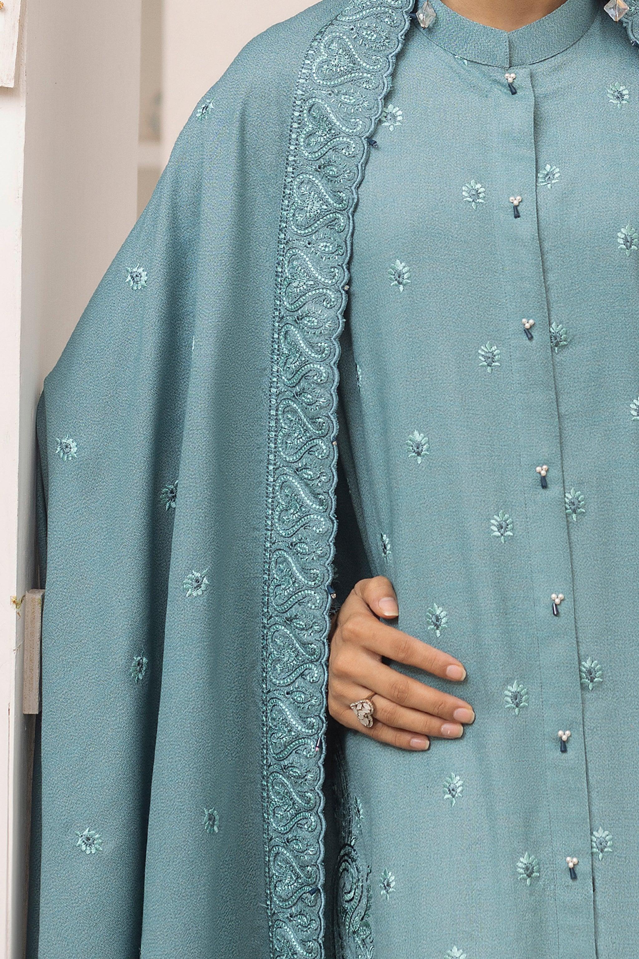3 Piece Unstitched Powder Blue - SafaNoor
