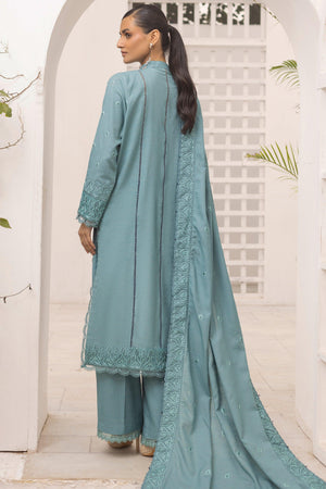 3 Piece Unstitched Powder Blue - SafaNoor