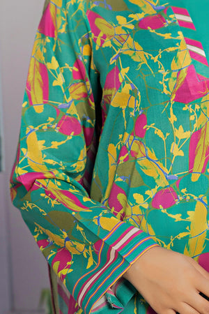 3 Piece Unstitched Sea Green Printed Lawn - (Vol-87/21)3P-S-25-D8 -SafaNoor