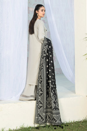 3 Piece Unstitched Texture Dye Moon Mist Embroidered Suit