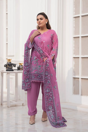 3 Piece Unstitched Thulian Pink Premium Printed Lawn Suit by Safa Noor Nigaah Collection Summer 2026