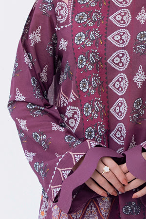 3 Piece Unstitched Tuscan Red Premium Printed Lawn Suit by safa noor summer 2026 Nigar collection