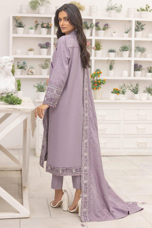 3 Piece Unstitched Wisteria Purple - SafaNoor