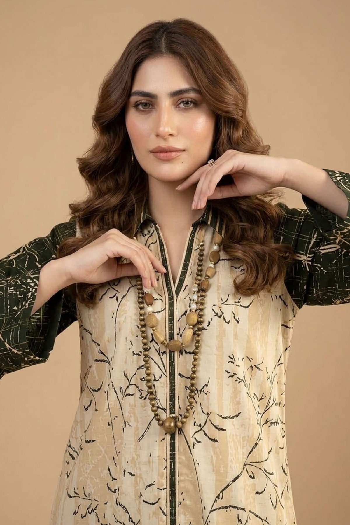 1 PIECE / SHIRT ONLY- GRID KHADDAR