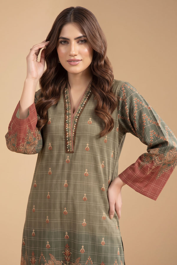 1 PIECE / SHIRT ONLY- GRID KHADDAR