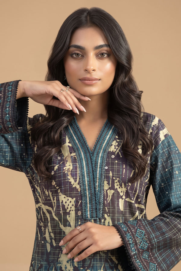 Grid Khaddar Unstitched 1 Piece Multi