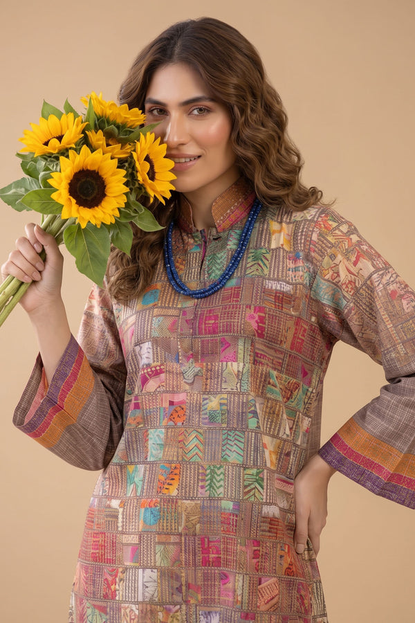 1 PIECE / SHIRT ONLY- GRID KHADDAR