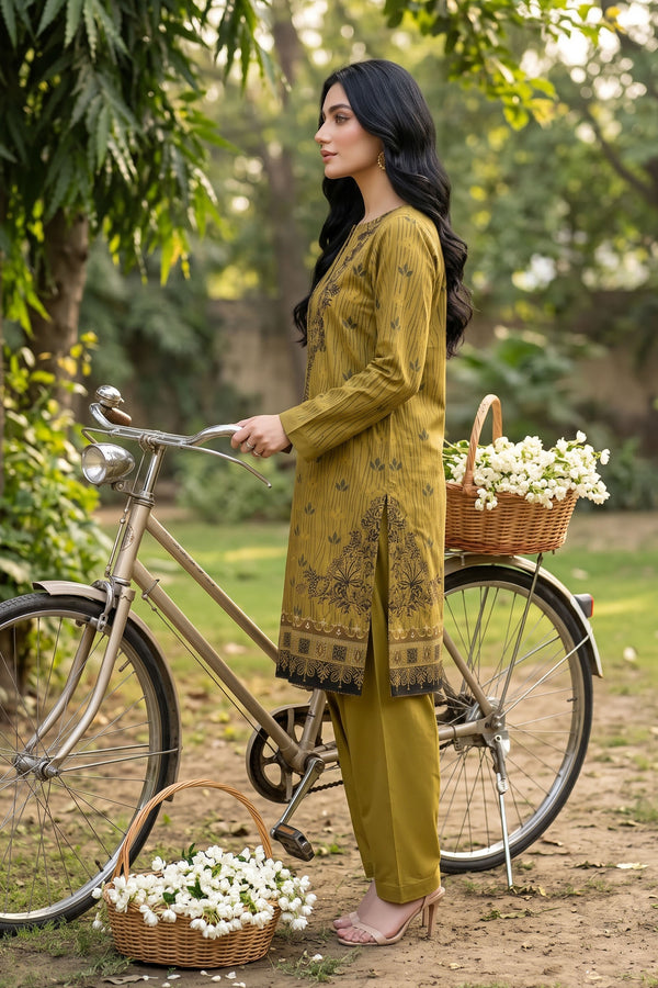 Unstitched 2 Piece Twill Marina Suit - Dark Mustard