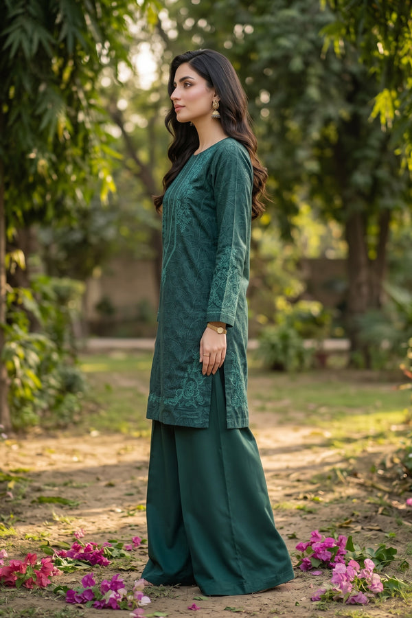 Unstitched 2 Piece Twill Marina Suit - Green