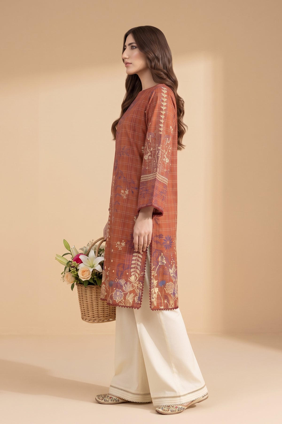 1 PIECE / SHIRT ONLY- GRID KHADDAR