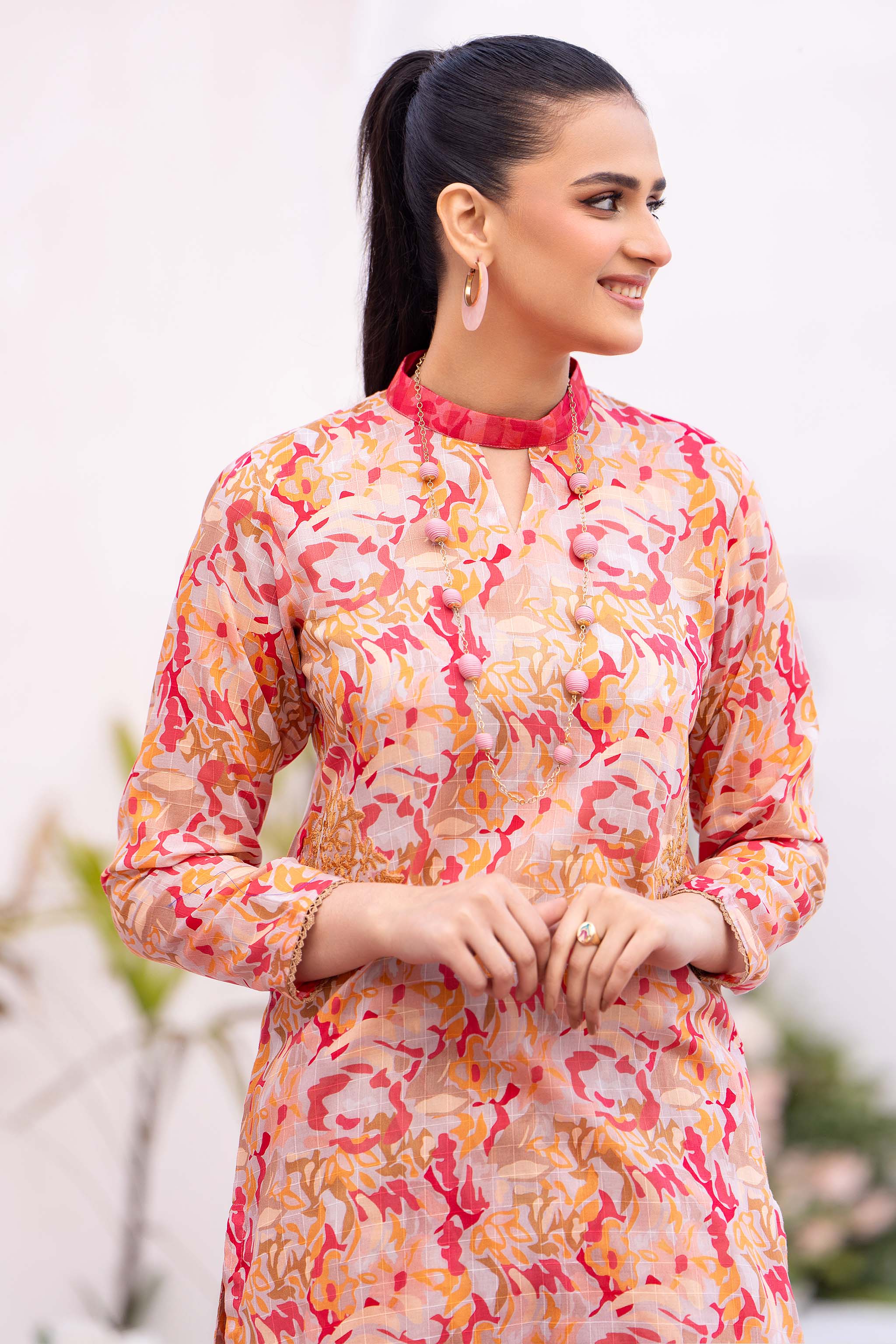 Jugnoo 1pcs unstitched collection digital grid lawn embroidered shirt summer 2024 by safanoor