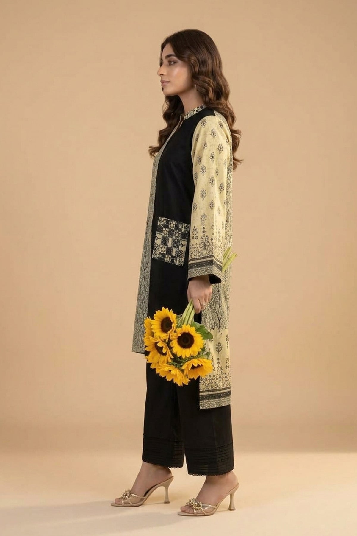 1 PIECE / SHIRT ONLY- GRID KHADDAR