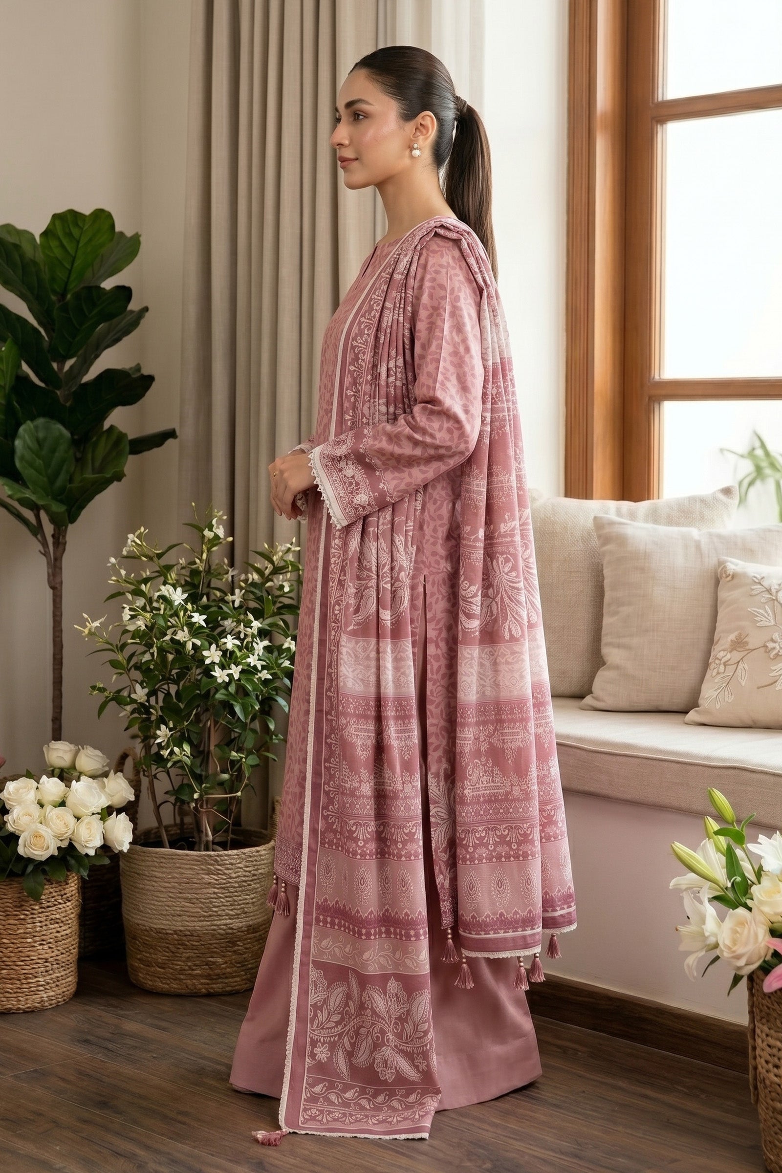 Copper Rose 3 Piece Unstitched Premium Printed Lawn