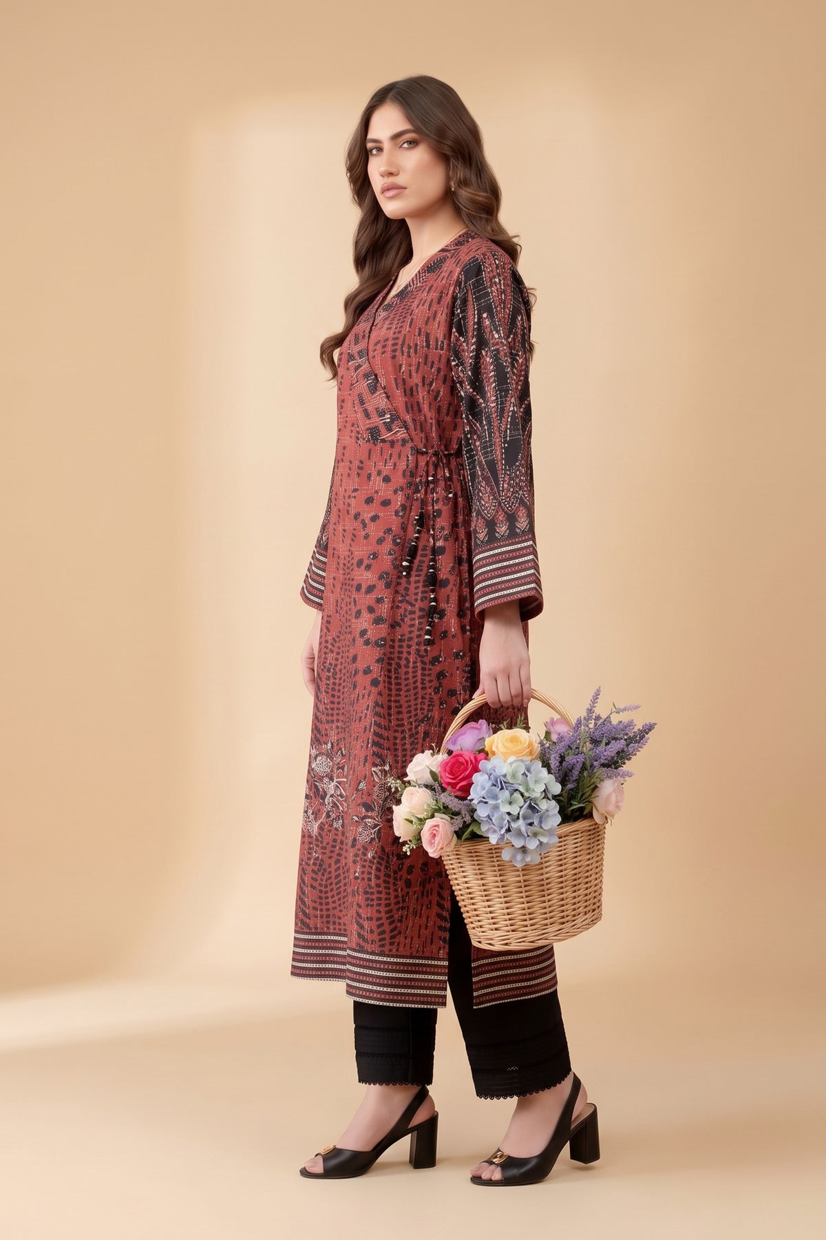 1 PIECE / SHIRT ONLY- GRID KHADDAR