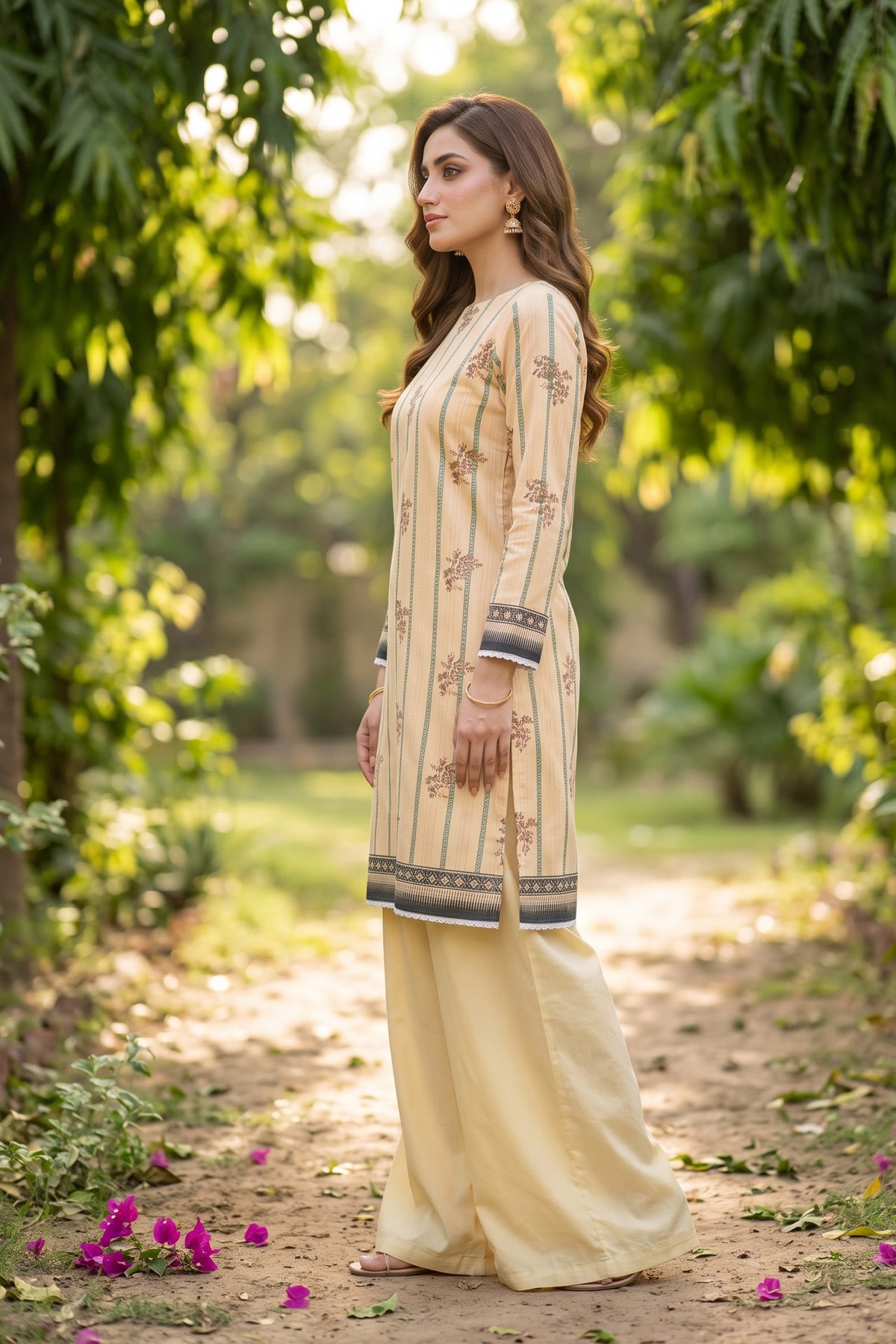 Unstitched 2 Piece Twill Marina Suit - Caramel Tan