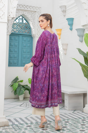 2 piece unstitched Light Plum Twill Marina Suit - safa noor marina collection