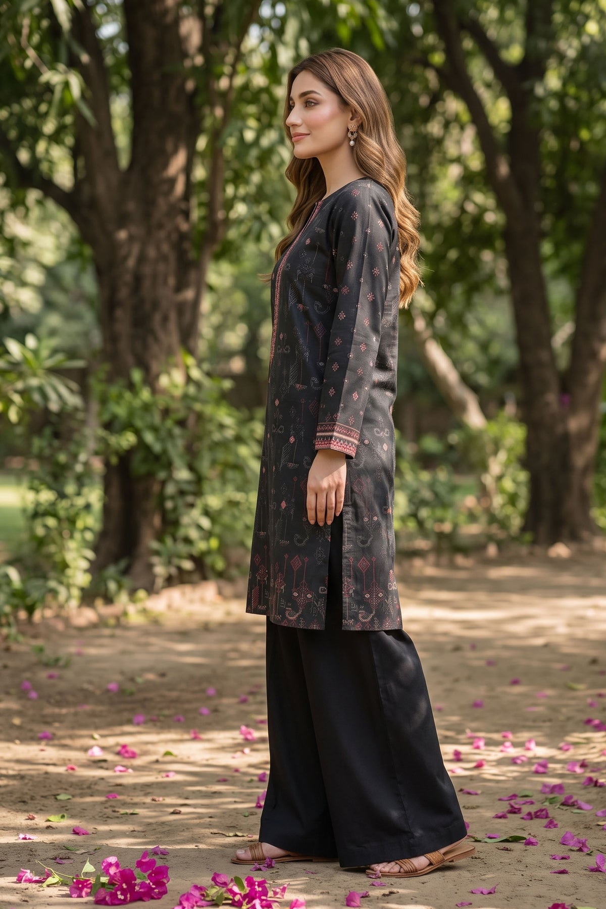 Unstitched 2 Piece Twill Marina Suit - Black