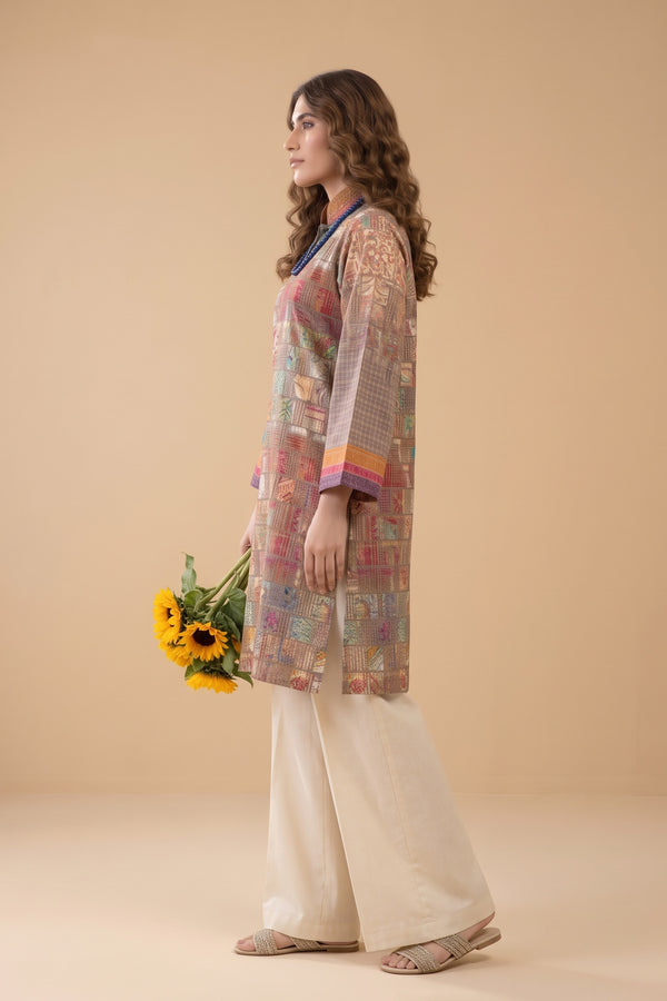 1 PIECE / SHIRT ONLY- GRID KHADDAR