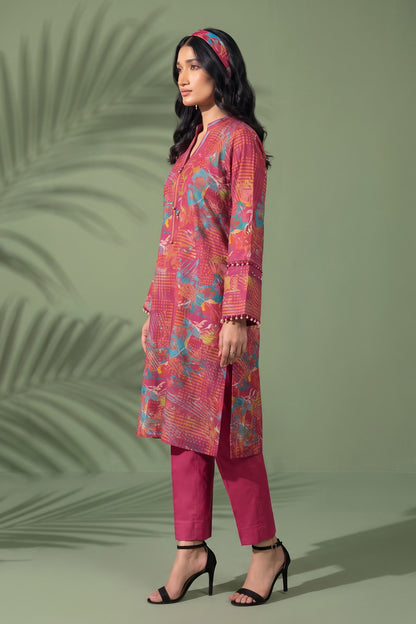 1 Piece Unstitched Doriya Khaddar Multi Pink