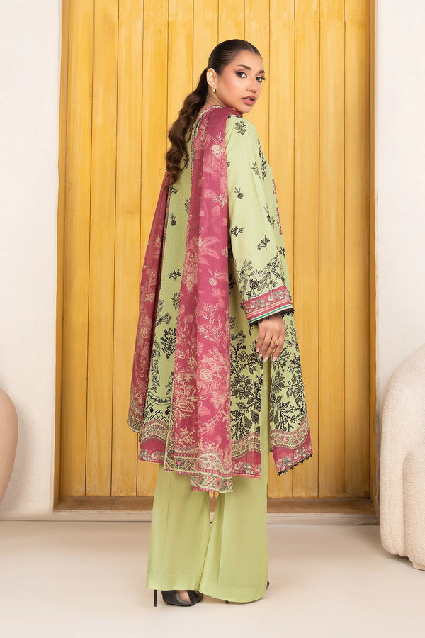 3 Piece Unstitched Pale Spring Bud Premium Printed Lawn